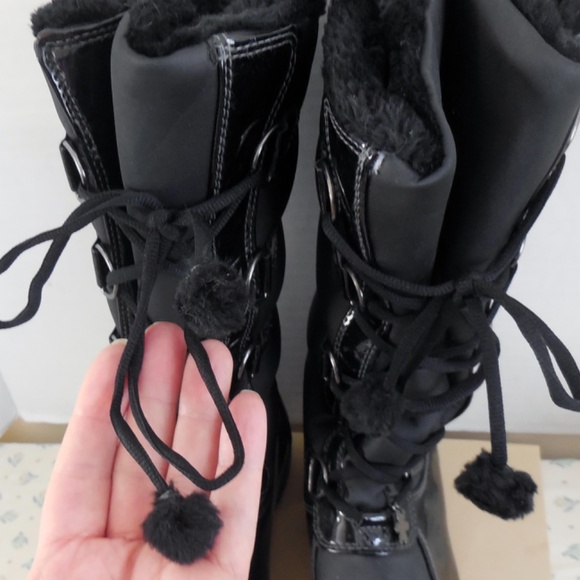 Sporto "Lana" Size 9 black lace-up winter boots - Picture 7 of 8